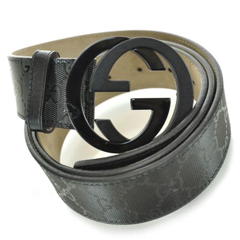 gucci black belt men|black Gucci imprime belt.